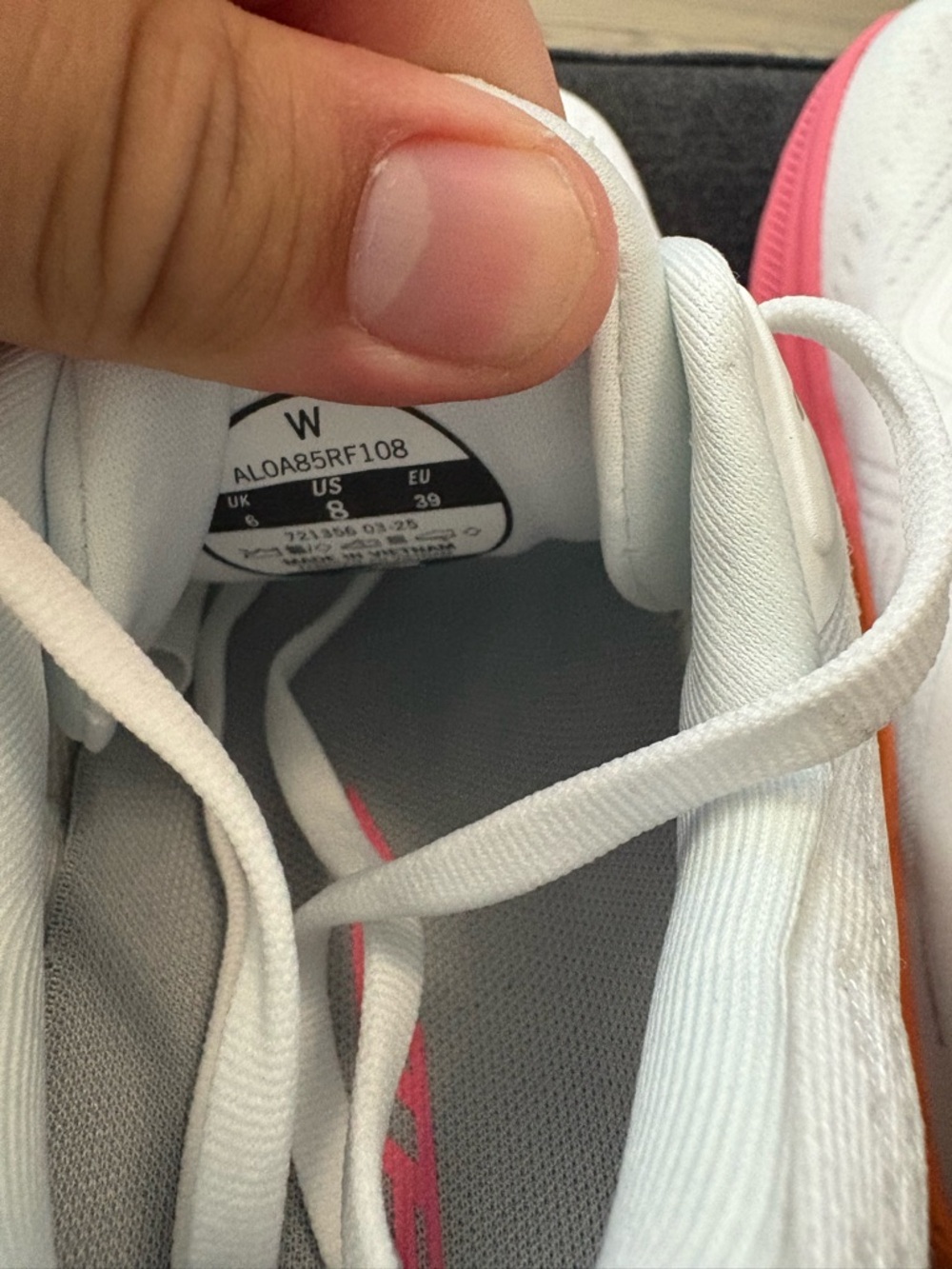 Altra White Orange Pink Women's Mesh Low Top Lace Up Sneakers ALOA85RF size 8 - Picture 7 of 8